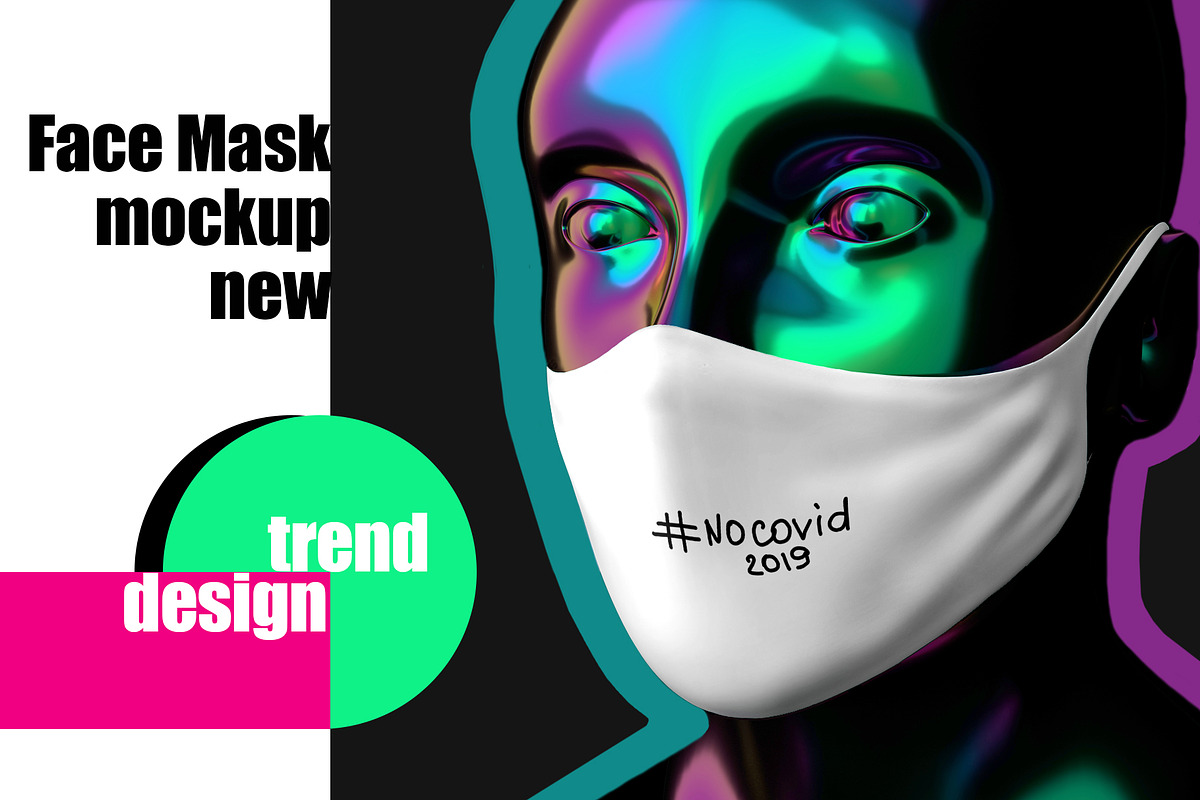 Face Mack NEW trand, a Mask Mockup by Radmila (Photo 2 of 11)