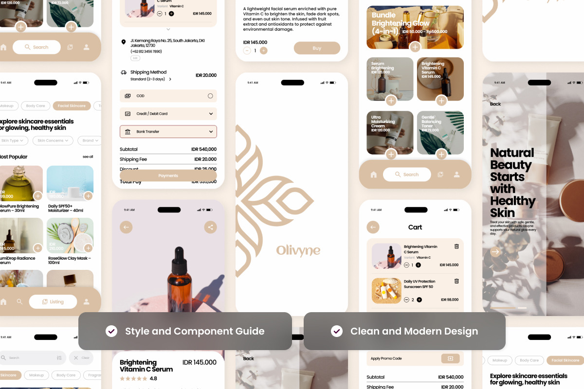 Olivyne – Cosmetic Shop Mobile App, an App Template by twinstd (Photo 3 of 5)