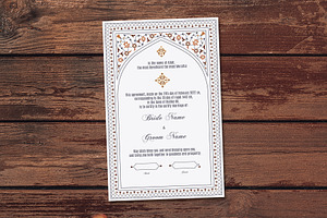 Luxury Floral Nikkah Certificate