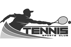 Black Tennis Club Logo, an Illustration by HitToon