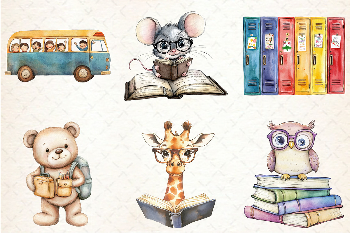 Back To School Sublimation Clipart, a Seasonal Illustration by Rose Art (Photo 4 of 4)