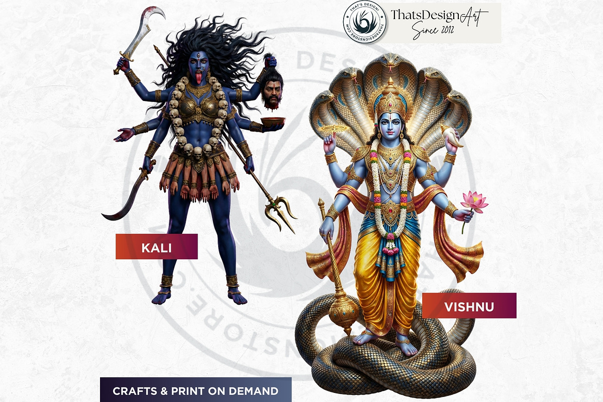 Hindu Gods Pantheon cliparts V2, a Person Illustration by ThatsDesignArt (Photo 4 of 12)