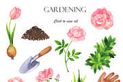 Gardening watercolor set, an Illustration by Watercolor & sketches (Thumbnail 4 of 7)