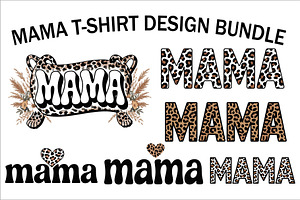 Modern Mama T- Shirt Design Bundle, an Illustration by Amazin_art