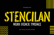 Stencilan – Weird Stencil Typeface