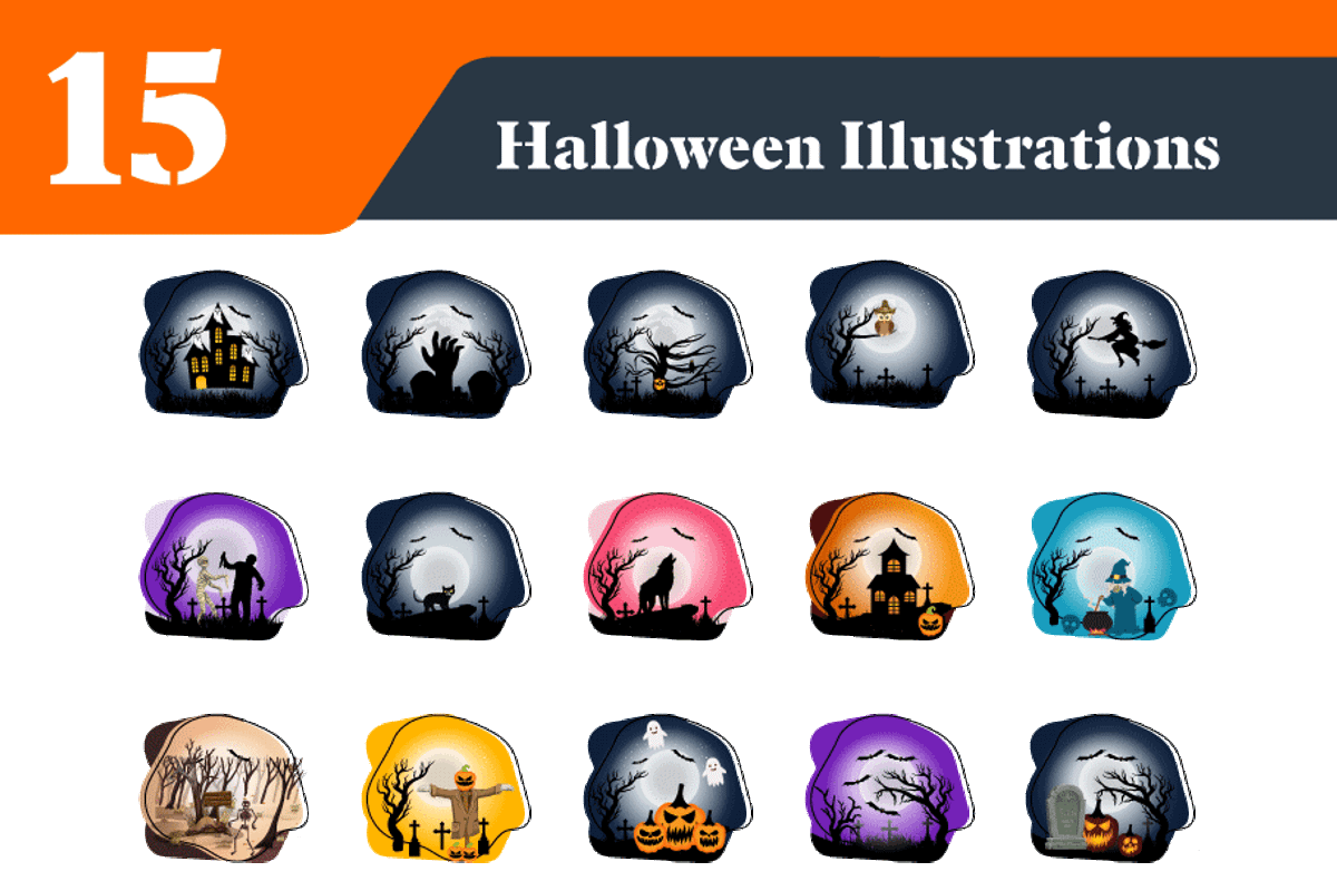 Halloween Night Illustrations, a Duotone Icon by EllaMaiyaali (Photo 1 of 3)