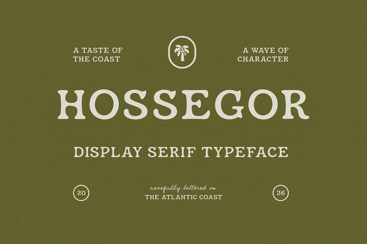 Hossegor - Retro Surf Serif Display, a Serif Font by pixelbuddha.net (Photo 1 of 6)