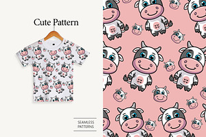 cute pattern little cow