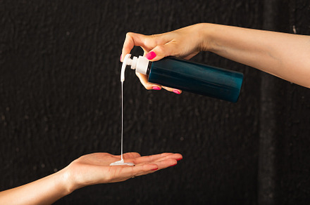 Foaming hand soap for washing, a Person Photo by Northern Life