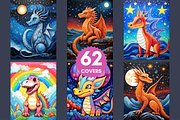 127 Kawaii Dinosaur Coloring Pages, a Brochure Template by LA Design (Thumbnail 2 of 10)