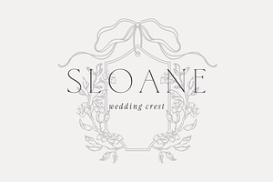 Sloane Floral Wedding Crest