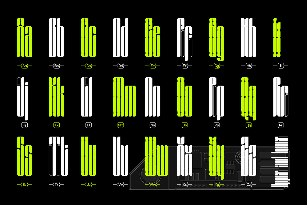 SEGAPUNK EXTENDED FONT FAMILY, a Symbol Font by Font For Zula™ (Photo 5 of 14)
