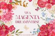 Viva Magenta Floral Watercolor 2023, a Decorative Illustration by Catch the Dream Art (Thumbnail 24 of 24)