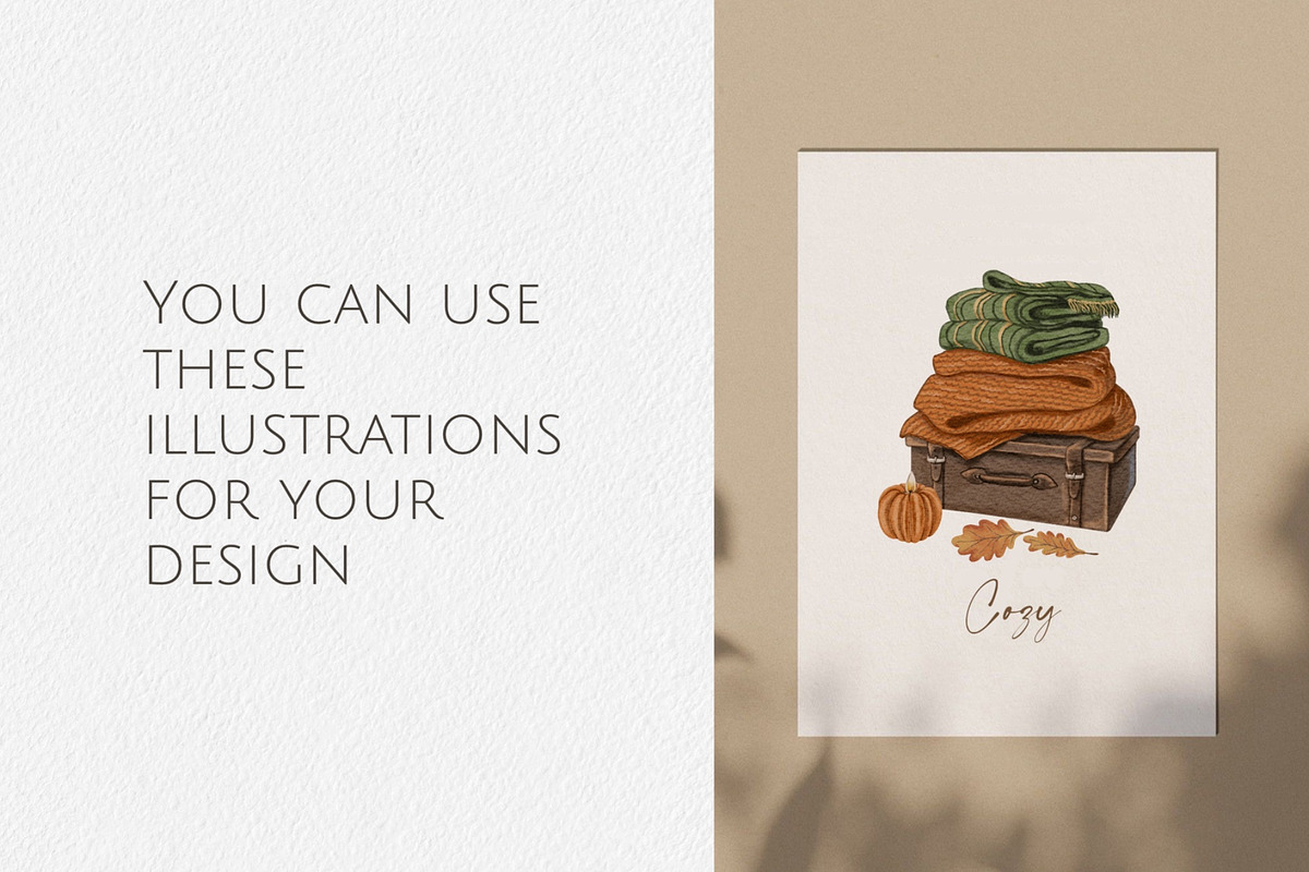 Cozy Autumn Watercolor clipart, a Food Illustration by Marge Art (Photo 3 of 4)