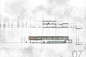 Modern architecture plan stock photo containing architecture and architect
