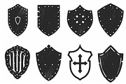 Medieval Shield Silhouette Set, an Illustration by Artivon (Thumbnail 2 of 10)
