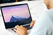 Evening mountains. Flat design, an Illustration by Librebird (Thumbnail 2 of 2)