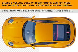 Orange-yellow luxury sport coupe car, a Transportation Photo by Nurlan's shop