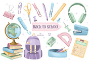 School Clipart, Back to School PNG, an Object Graphic by ArtGiftsStudio (Thumbnail 1 of 3)