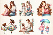 Mother's Day Girl Sublimation Clipar, an Illustration by DreamArtGraphic (Thumbnail 4 of 4)