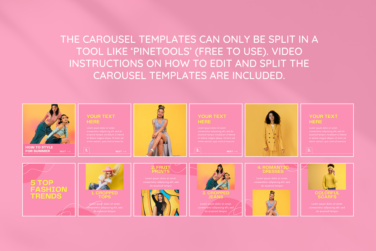 Colorful Instagram Carousel Bundle