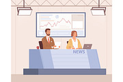 TV news anchors, a Person Illustration by Good Studio (Thumbnail 1 of 3)