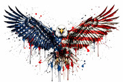 Flying Eagle Watercolor Clipart, an Animal Illustration by VetalStock (Thumbnail 2 of 5)