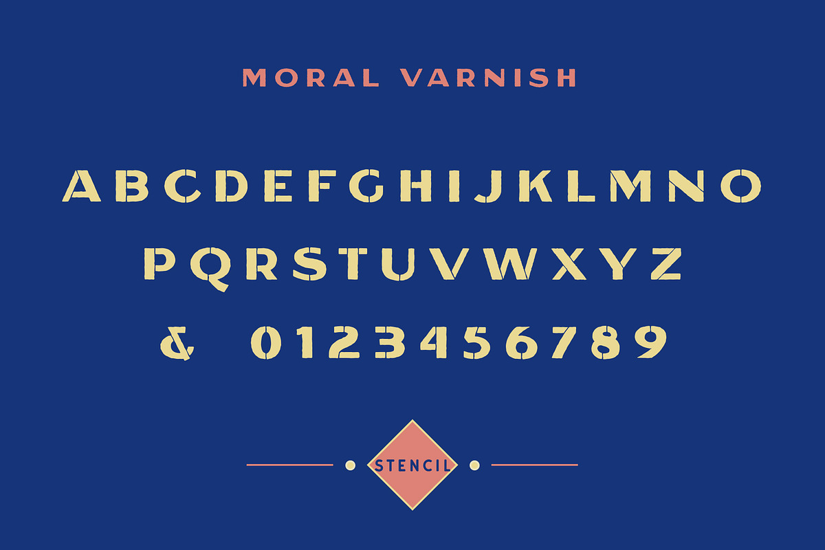 Moral Varnish Sans Serif & Stencil, a Handwritten Font by 1871 Project (Photo 9 of 9)