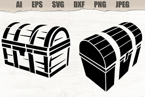 Stencils Treasure Chest, an Object Illustration by MARYCRAFTIRIA