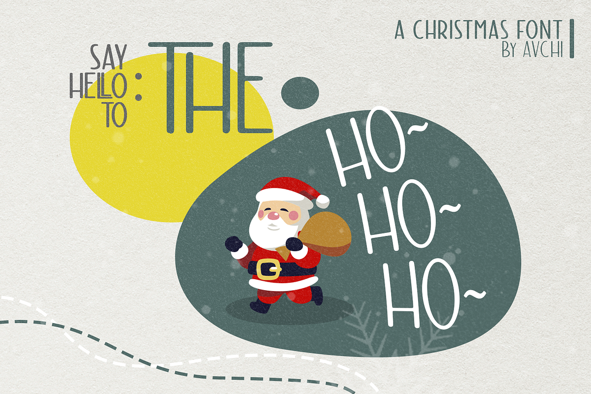 The Hohoho - A Fun Christmas Font, a Font by Avchi (Photo 1 of 8)