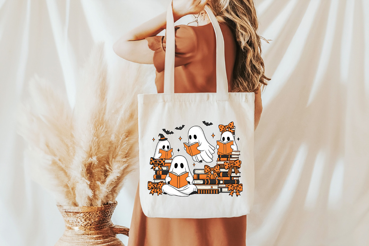 Ghosts Reading Book Halloween PNG, an Illustration by Libby Wishes (Photo 6 of 6)