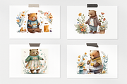 Cute Bears Watercolor Collection, a Decorative Illustration by artsy-fartsy (Thumbnail 9 of 12)