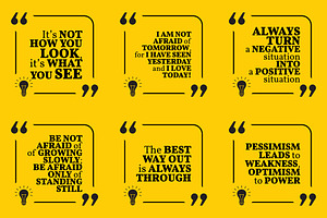 Nine motivational quotes. Set 19/55