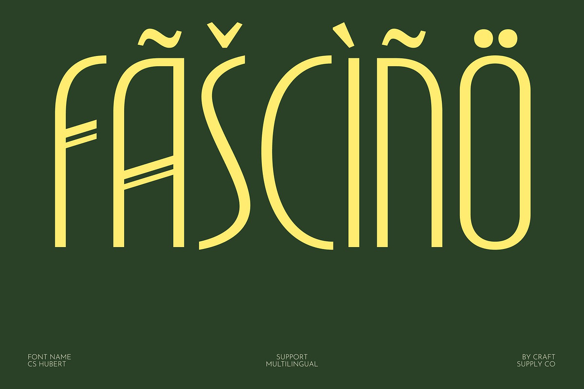 CS Hubert – Art Deco Font, a Sans Serif Font by Craft Supply Co. (Photo 7 of 8)