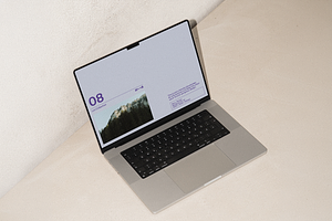 Vintage MacBook Pro Mockup LUX-08