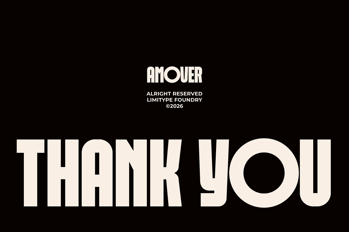 Amover - Bold Geometric Font, a Sans Serif Font by limitype (Photo 12 of 12)