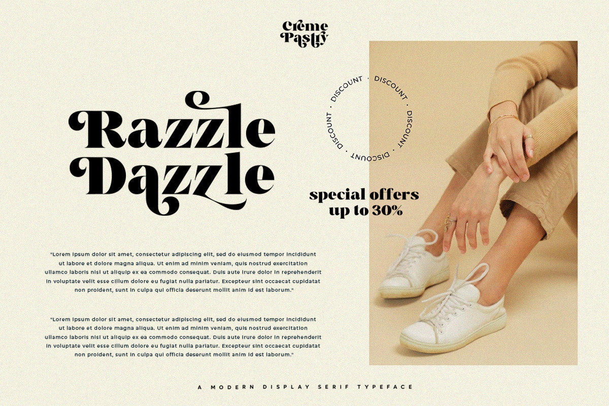 Creme Pastry | Cheek Display, a Serif Font by Pentagonistudio (Photo 8 of 10)