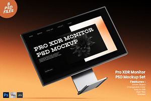 Pro Display XDR Monitor Mockup Set