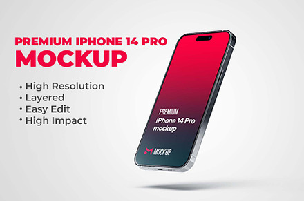 iPhone 14 Pro Front view Mockup