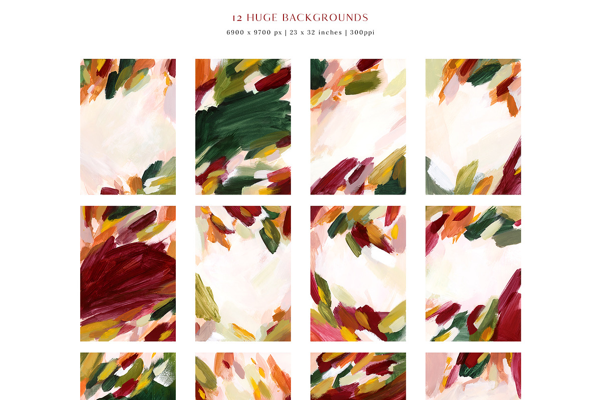 Festive Abstract Painted Backgrounds, a Background Graphic by eclosque