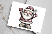 Christmas Retro Santa Clipart Bundle, an Illustration by Canvas Craft (Thumbnail 5 of 7)