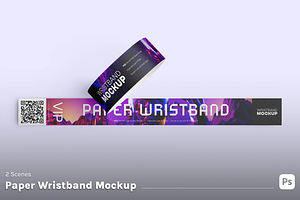Wristband Mockup - Paper Event Band, a Mockup by graphicsauce