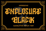 EnclosureBlack - Blackletter Font, a Blackletter Font by AQR Studio (Thumbnail 1 of 9)