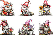 Scandi Summer Gnomes Clipart, an Illustration by Designking (Thumbnail 2 of 5)