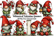 Whimsical Valentine Gnome Clipart, an Illustration by Dream Creation (Thumbnail 1 of 7)