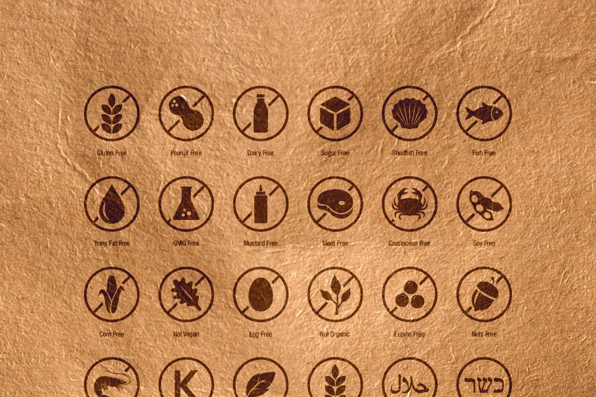 42 Food Allergy & Products Label, an Icon by PremiumGoods (Photo 2 of 2)