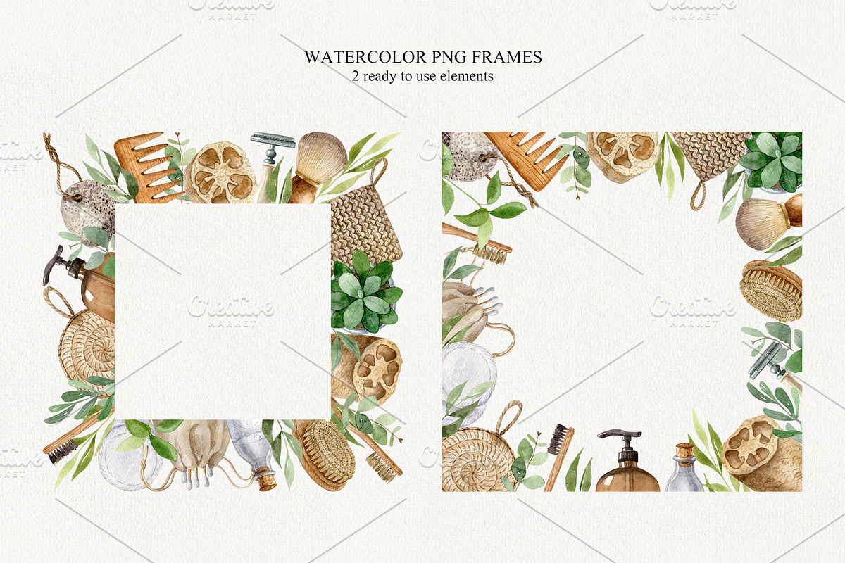 Zero waste bathroom kit, a Decorative Illustration by Natalia Fedorova (Photo 4 of 7)