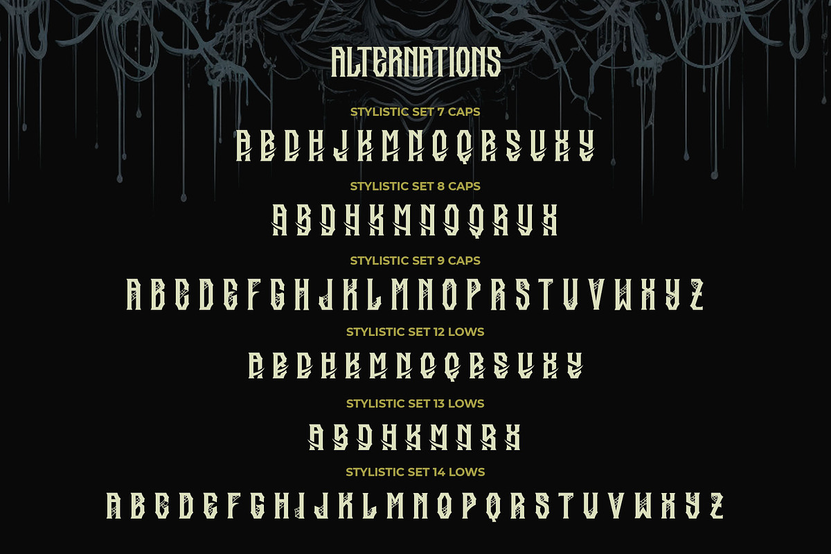 Spider Dead Typeface, a Blackletter Font by alit design (Photo 11 of 17)