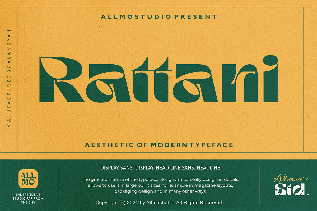 Rattani, a Sans Serif Font by Allmostudio (Photo 1 of 10)