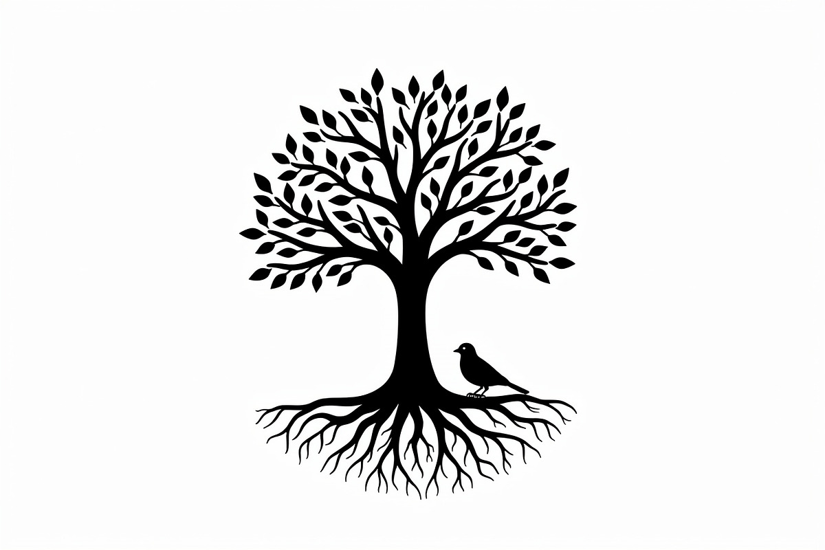 Tree Silhouette with Birds Bundle, an Illustration by Designs_River (Photo 2 of 9)